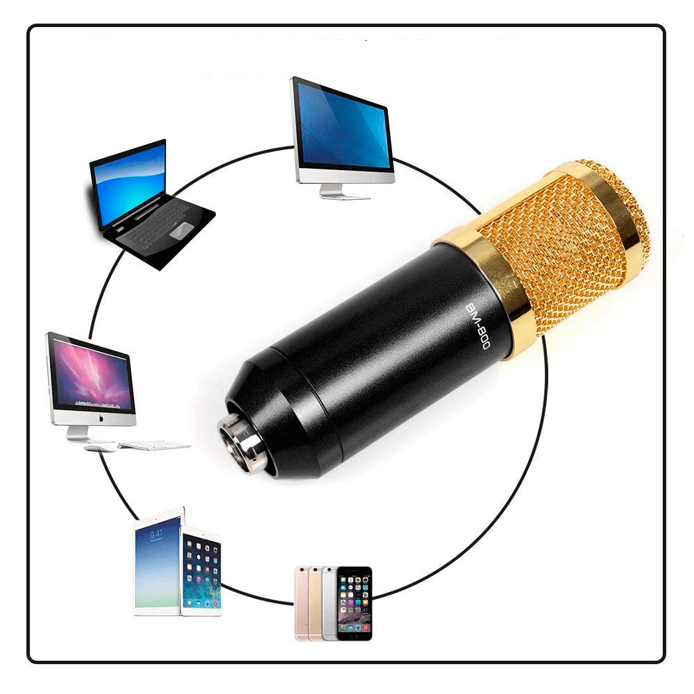 Micrófono Profesional BM-800 para Estudio Condensador Antipop - Imagen 4